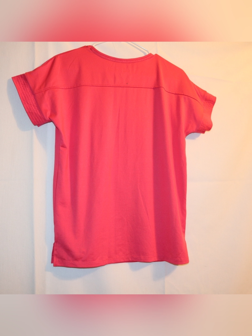 Women's Cuddl Duds® Cozy Short Sleeve Pajama Top Pink Size XS - Picture 5 of 8